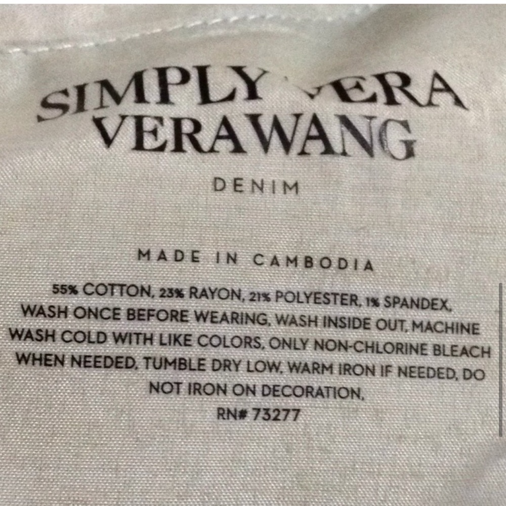 NWT Simply Vera Vera Wang plus size jeans 👖 24W - Picture 5 of 11